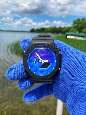 Custom G Shock Midnight Purple and Black Color-way